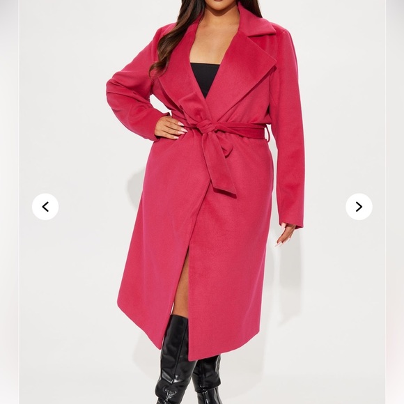 Jackets & Blazers - Vibrant Pink Long Coat